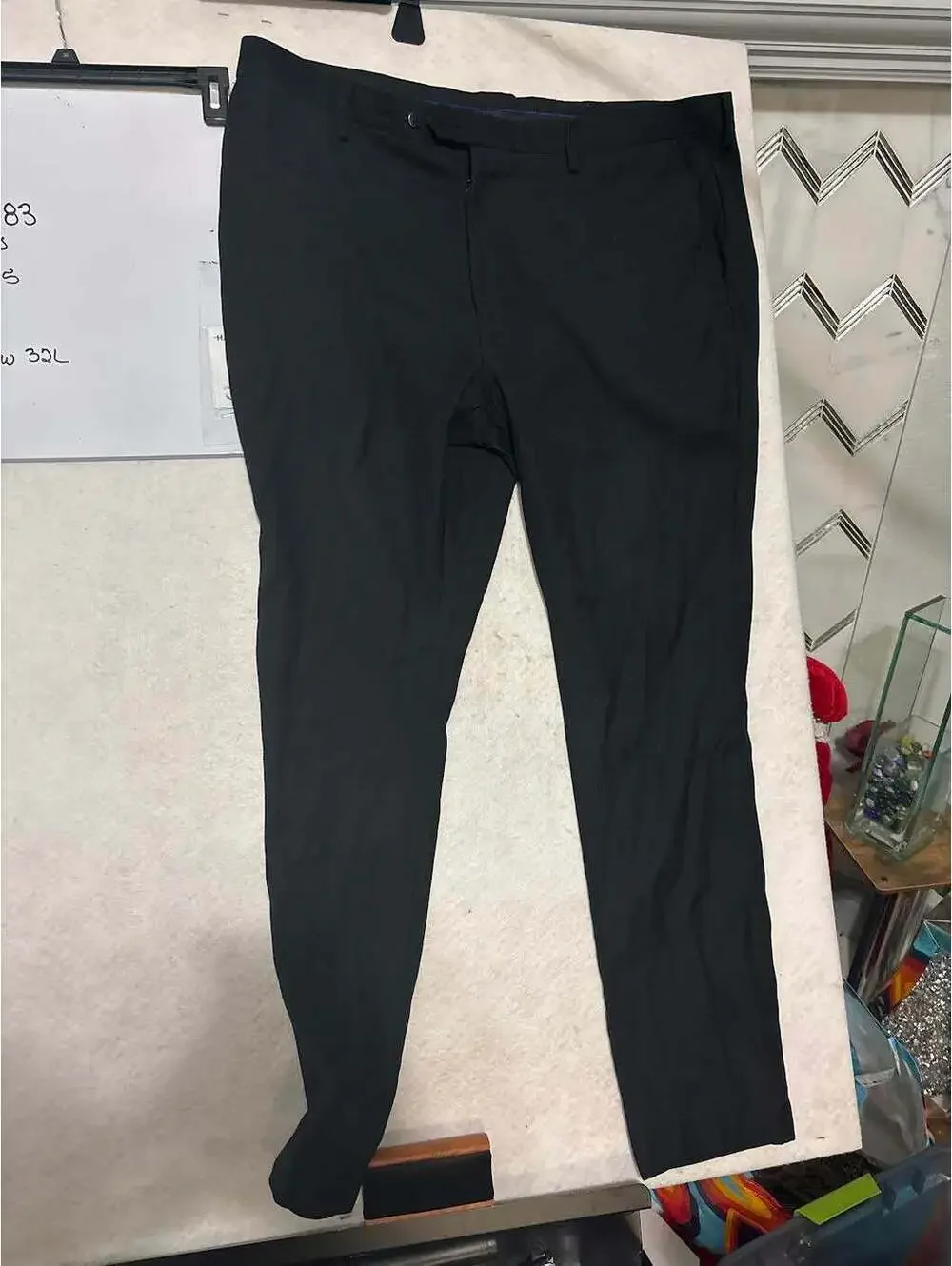 Mazari Men's Black Dress Pants Size 42W 32L Polyester Rayon Blend